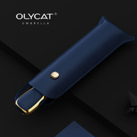 OLYCAT płaski Parasol automatyczny deszcz kobiety Ultralight Travel Parasol słoneczny dziewczyny anty UV przenośne parasole składane 6 żeber Parasol 3